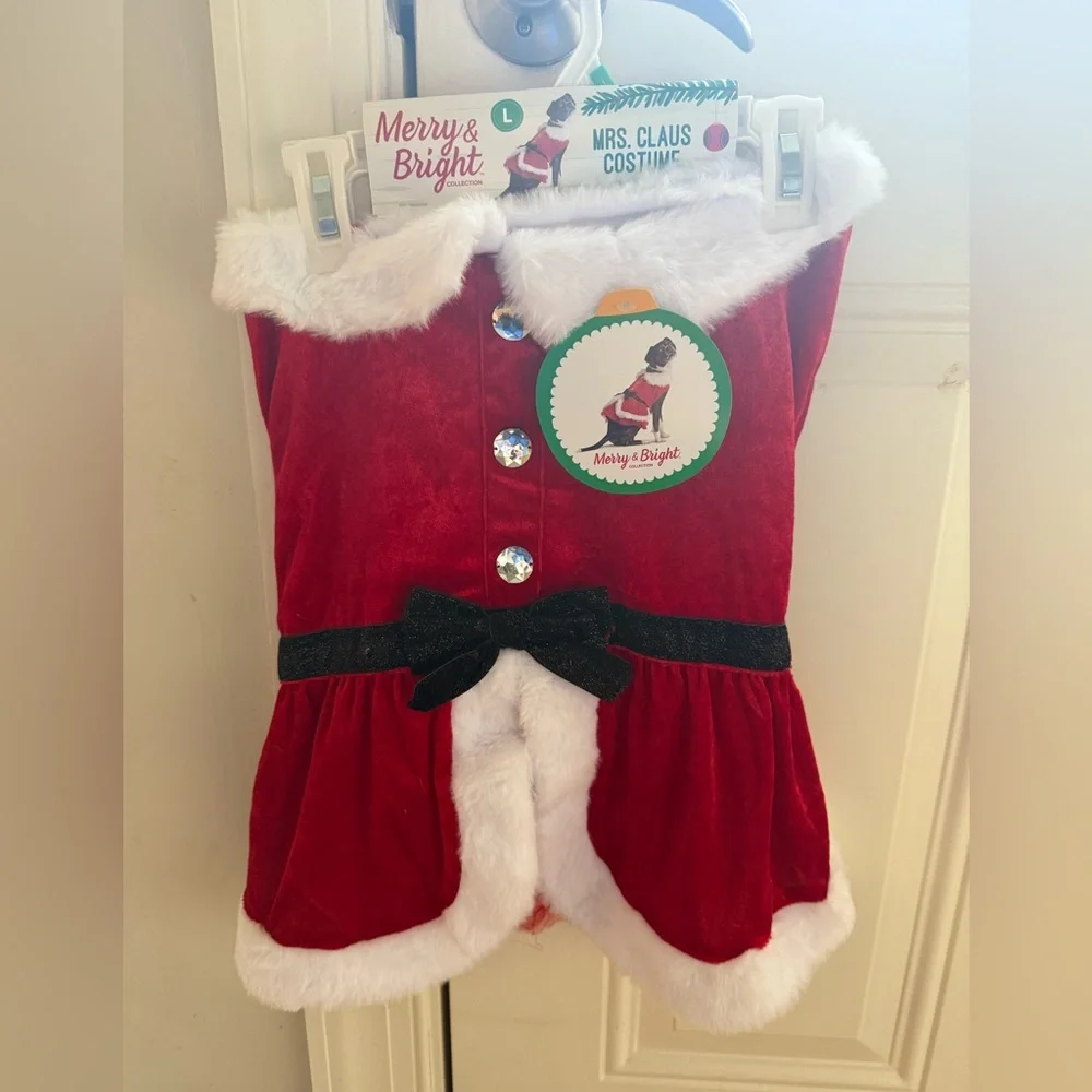 Dog Mrs. Claus costume
